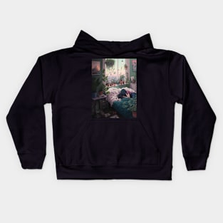 Early Morning Plant Lady Room Kids Hoodie